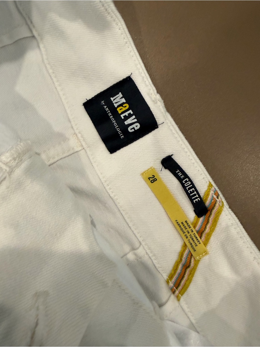 Anthropologie Maeve Colette White Wide-Leg High-Rise Jeans Size 28 - Picture 7 of 7